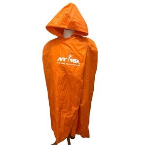 Orange Hooded Poncho One Size fits all